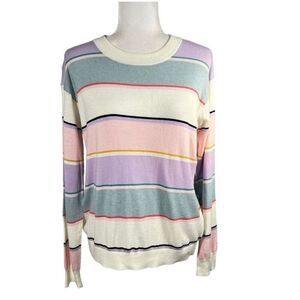 Splendid Multicolored Striped XSmall Ribbed Pullover Sweater New w Tags !!